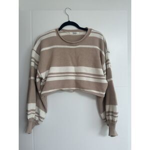 Cropped Sweater and Shorts Set - Striped!